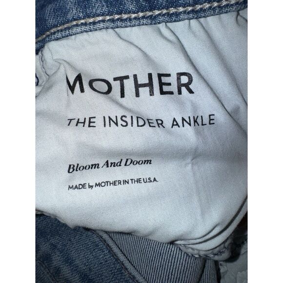 Mother The Insider Ankle Jeans in Bloom and Doom Denim Size 25 - Picture 7 of 10